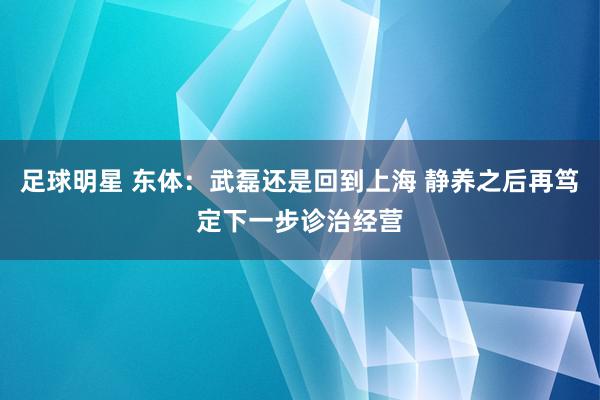 足球明星 东体：武磊还是回到上海 静养之后再笃定下一步诊治经营