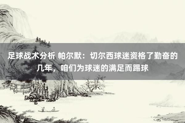 足球战术分析 帕尔默：切尔西球迷资格了勤奋的几年，咱们为球迷的满足而踢球